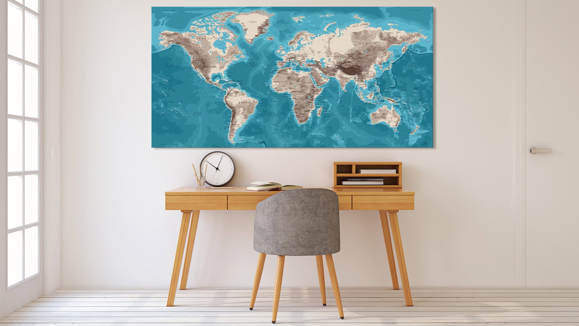 Wall Planisphere - World Map Decoration - Gift - Purchase - Offer