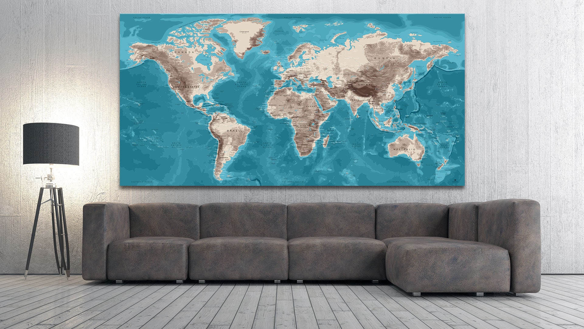 Wall Planisphere - World Map Decoration - Gift - Purchase - Offer