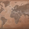 Detailed vintage world map showcasing countries and continents, ideal for geographic or travel-themed content.