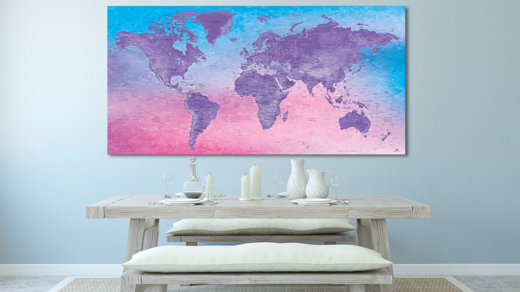 Large Format Decorative World Maps for all tastes