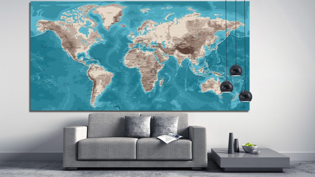 Wall Planisphere - World Map Decoration - Gift - Purchase - Offer