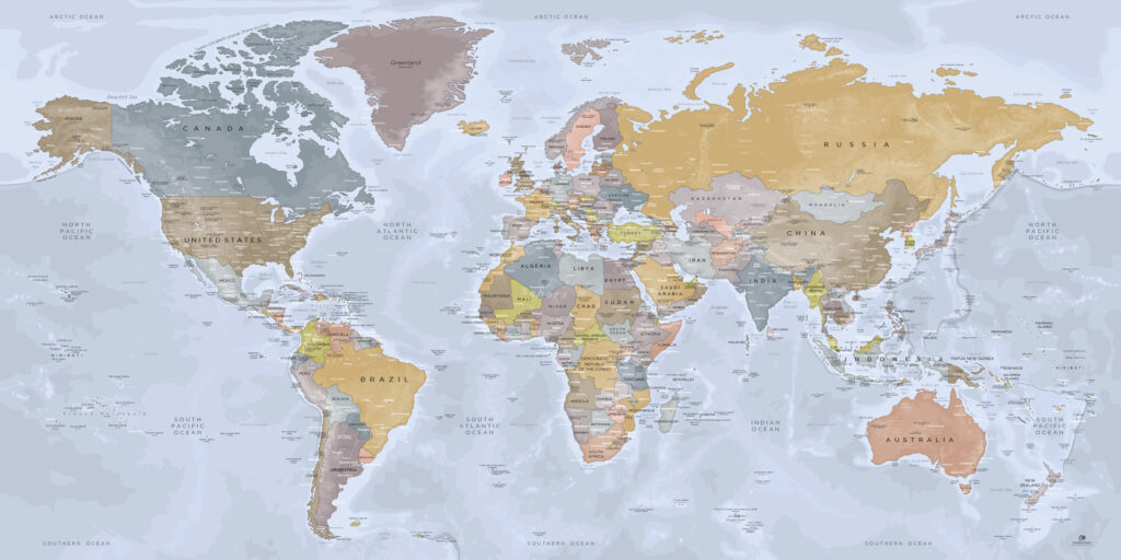 ⇒ Wall Map - World Map - Offer - Purchase | Original Map