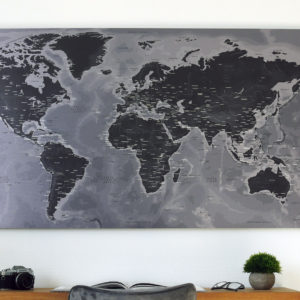 Metallic World Map