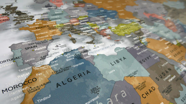 Transparent Plexiglas World Map