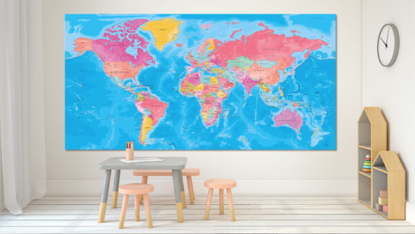 Coloured World Map